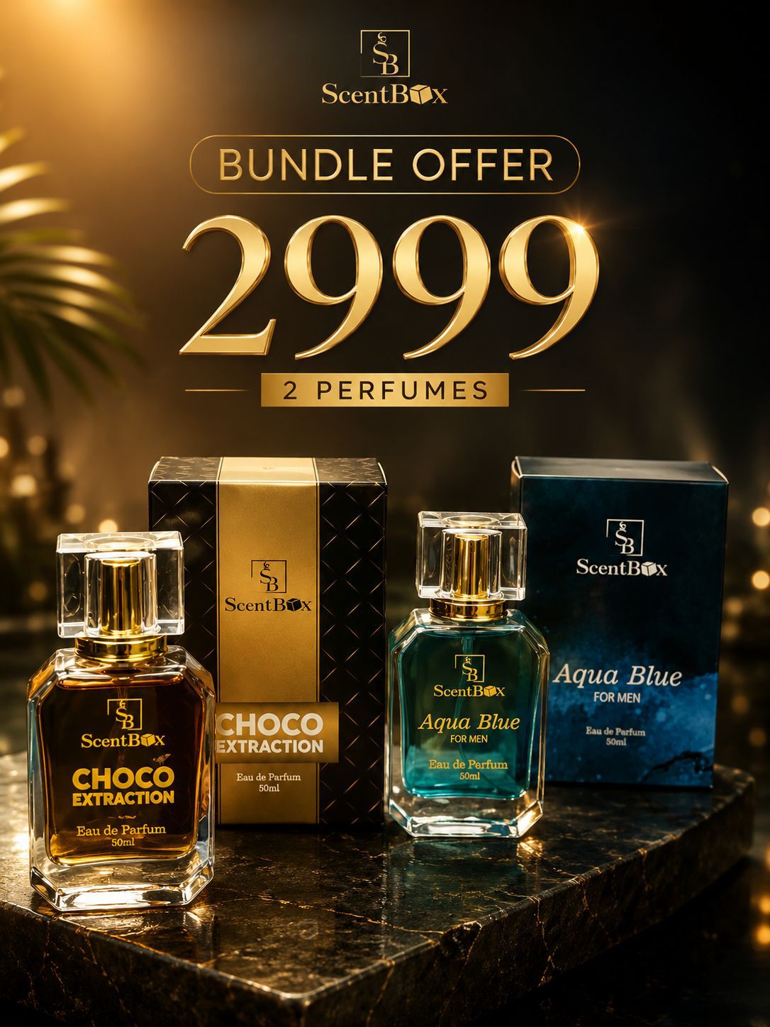 Aqua Blue + Choco Bundle | ScentBox Pakistan